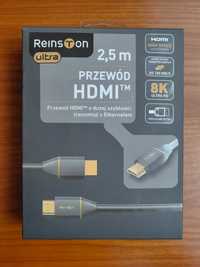 HDMI przewod 2,5m 8K pozlacane wtyki