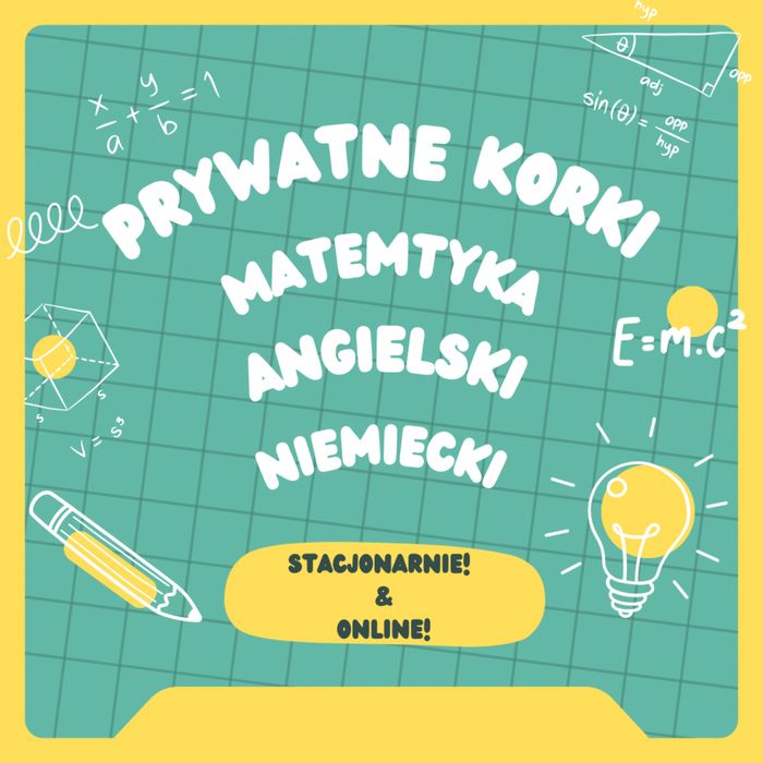 Korepetycje z matematyki, angielskiego i niemieckiego - online/stacj.