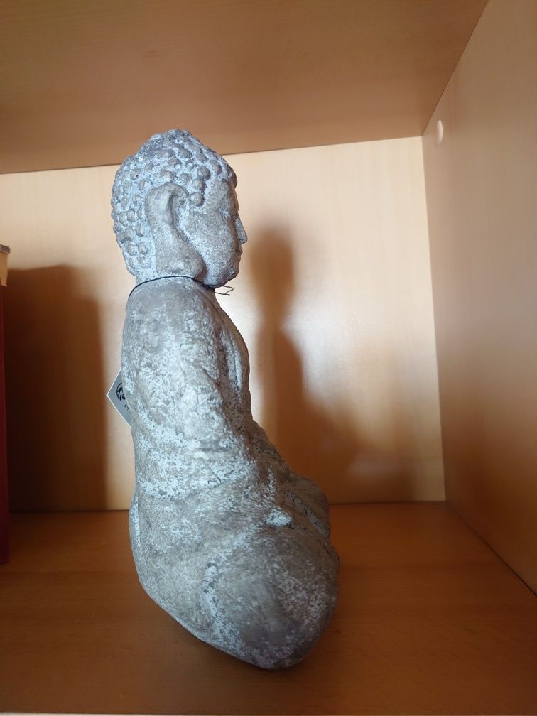 Figurka Budda Siedzący do domu ogrodu na Prezent 28cm Zewnątrz/Wewn