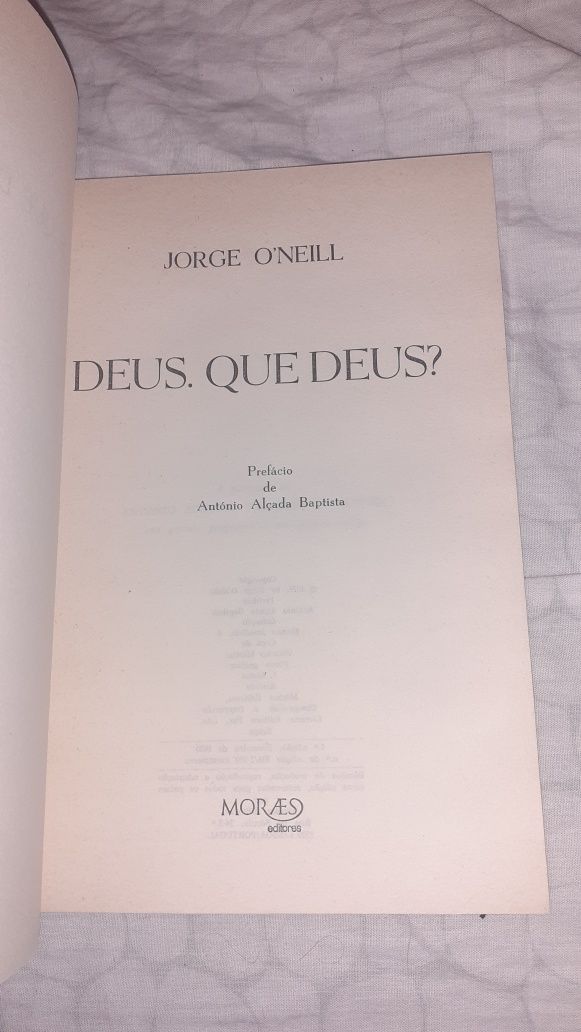 Jorge O'Neill Deus que deus livro alçada baptista