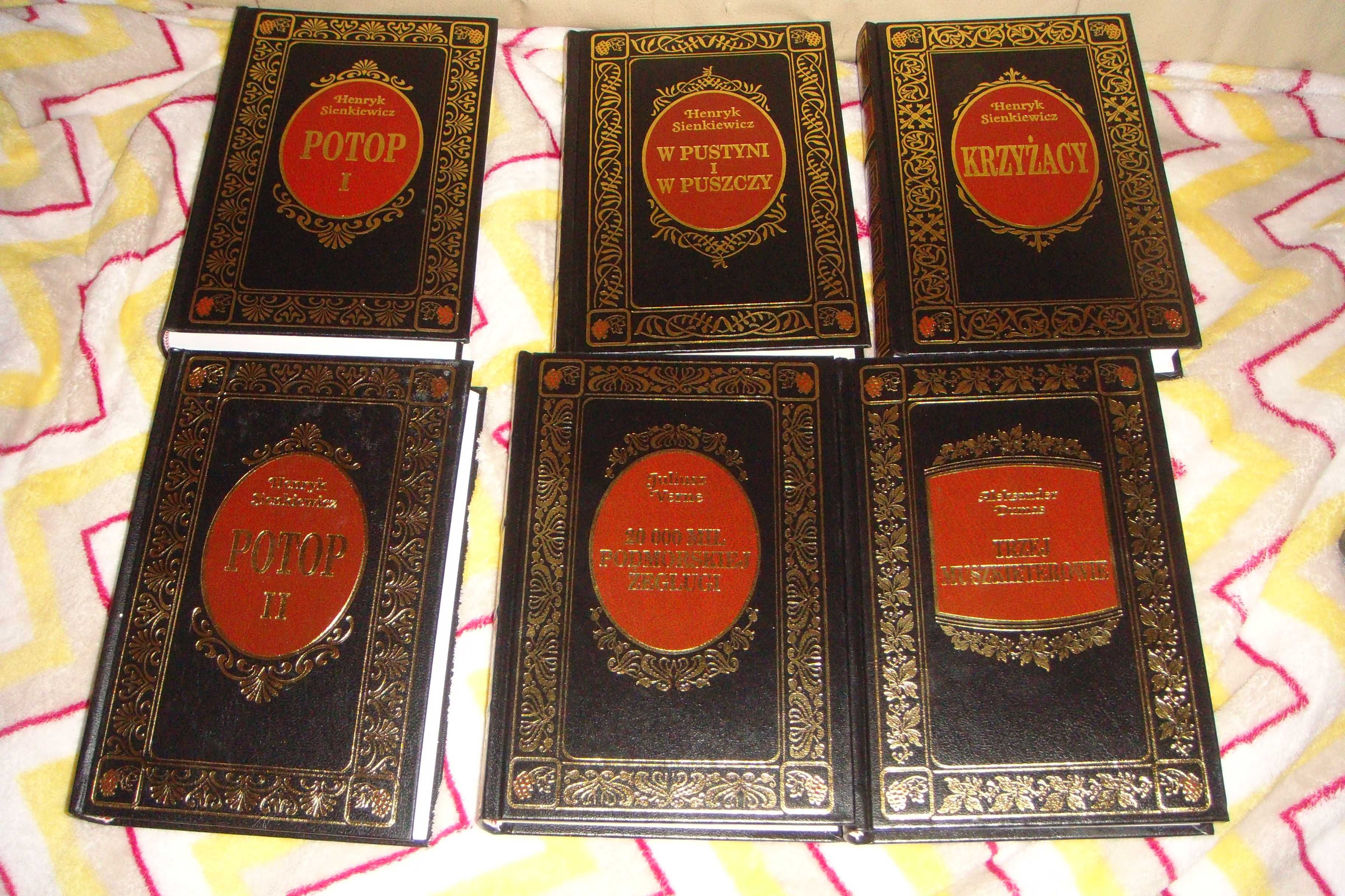 10 książek Ex Libris pięknej oprawy Faraon Krzyżacy Pan Tadeusz