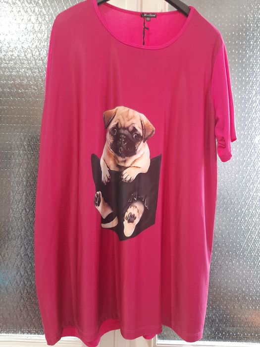 Яскрава футболка з мопсом продам