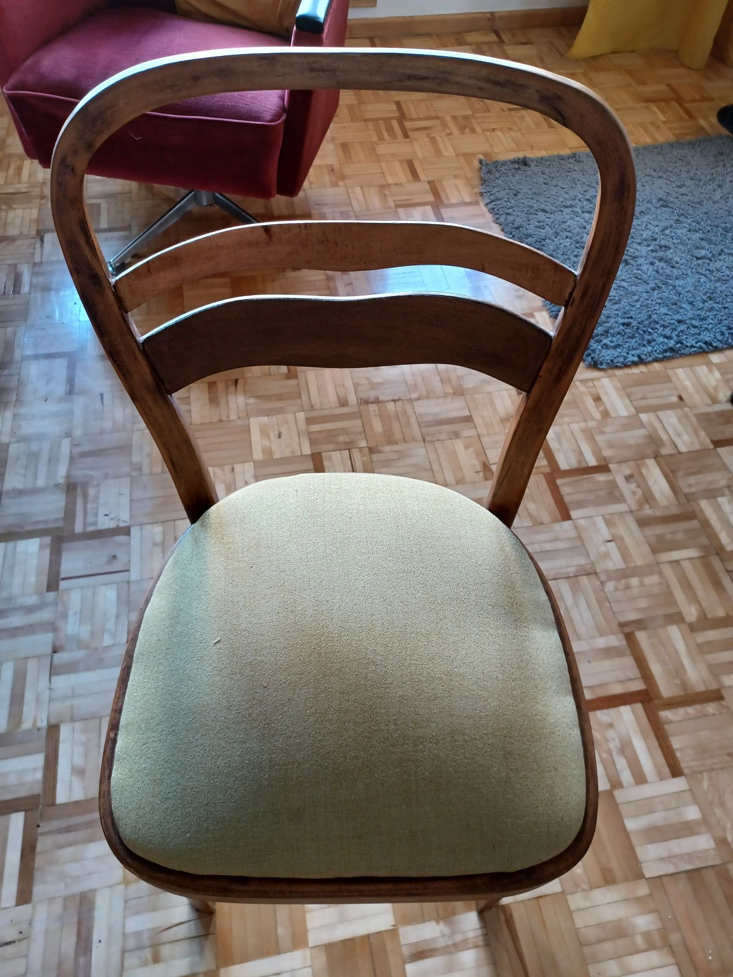 Krzesła bukowe, gięte art deco thonet