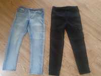 Spodnie jeansy i bojówki czarne 146 152