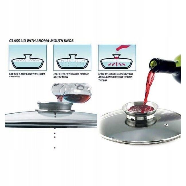 szeroki garnek aroma knob marmurek bez pfoa śr 40cm. / 18,5l edenberg