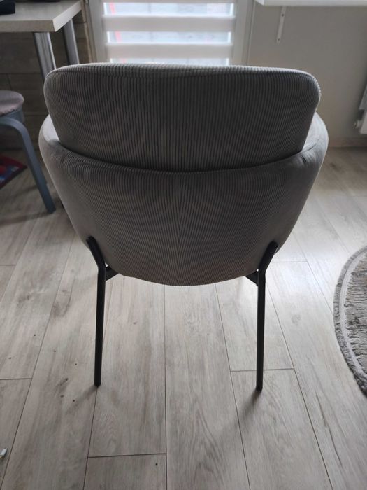 Krzesło szare sztruks