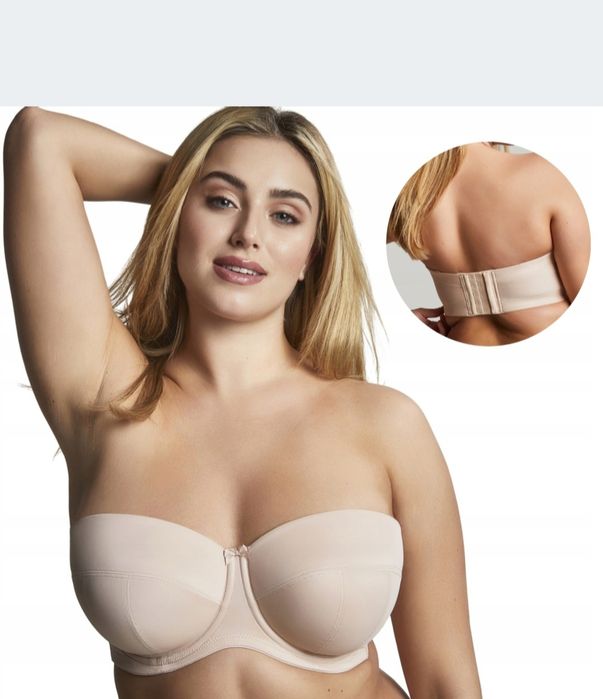 Sculptresse Dana biustonosz strapless samonośny beż linen 80H  UK36E