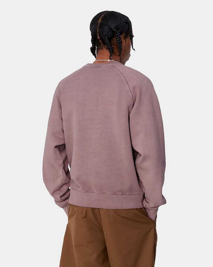 Світшот Carhartt WIP Taos Sweat Garment Dyed Daphne