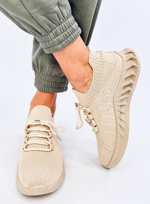 Buty Sportowe Skarpetkowe Neam Beige