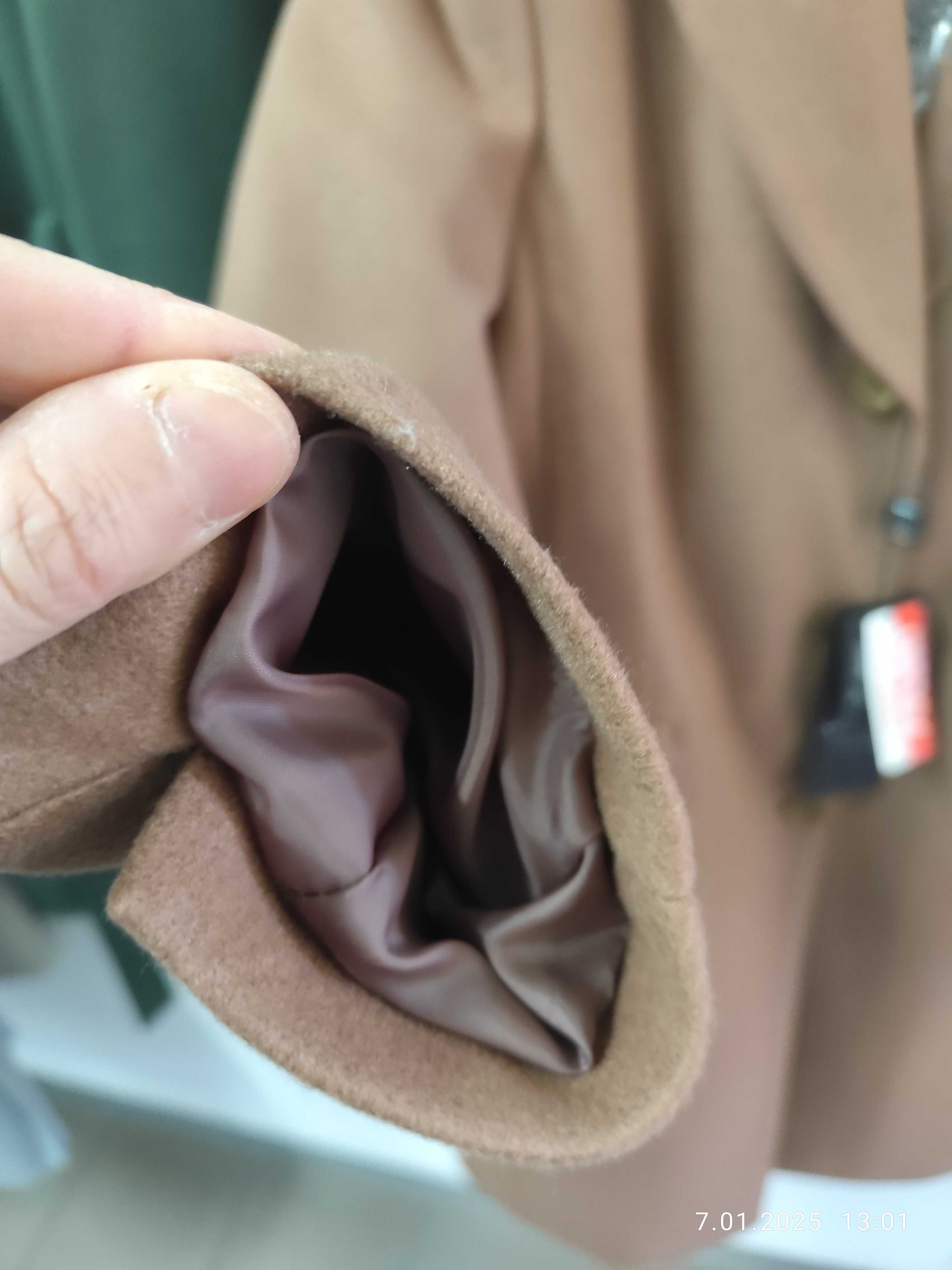 Płaszcz damski kolor camel