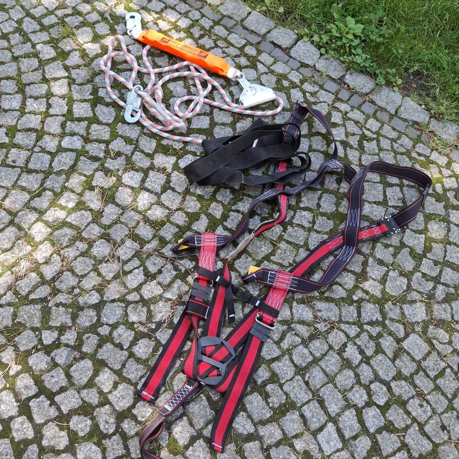 Zestaw zabezpieczający przed upadkiem z wysokości + szelki M-XL