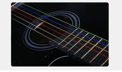 Kit 6 Cordas para guitarra e viola - cordas coloridas - qualidade 100%