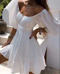 Белое лёгкое платье
