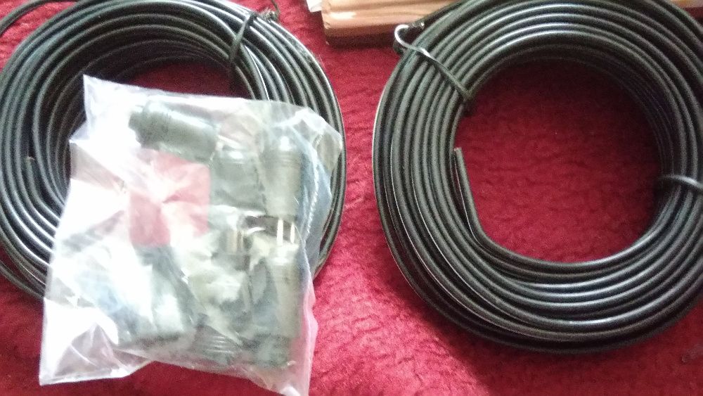 Komplet kabel 2x10m i wtyczki do wiezy z Niemiec NOWE