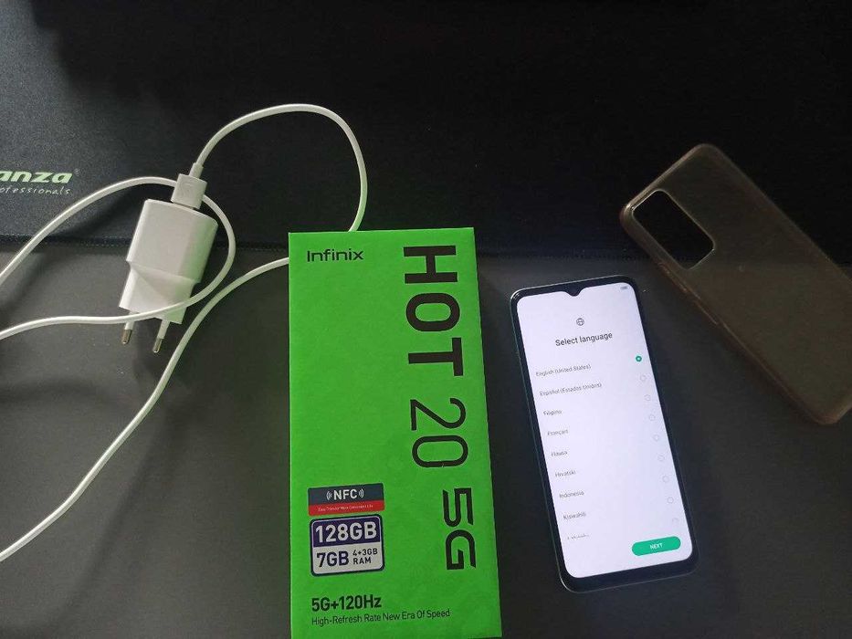 (~68$) Infinix Hot 20 5G •NFC•Blaster Green•4/128Gb•IPS LCD• 120Hz