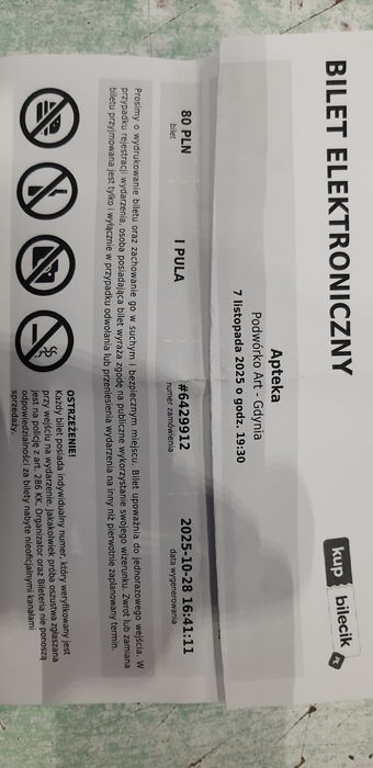 Bilet Apteka koncert