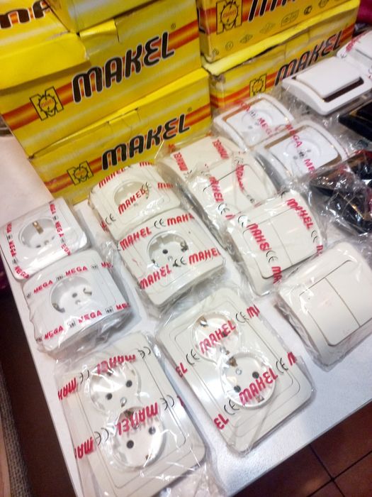 Розетки и выключатели,керамика, Турция, Makel,Mega