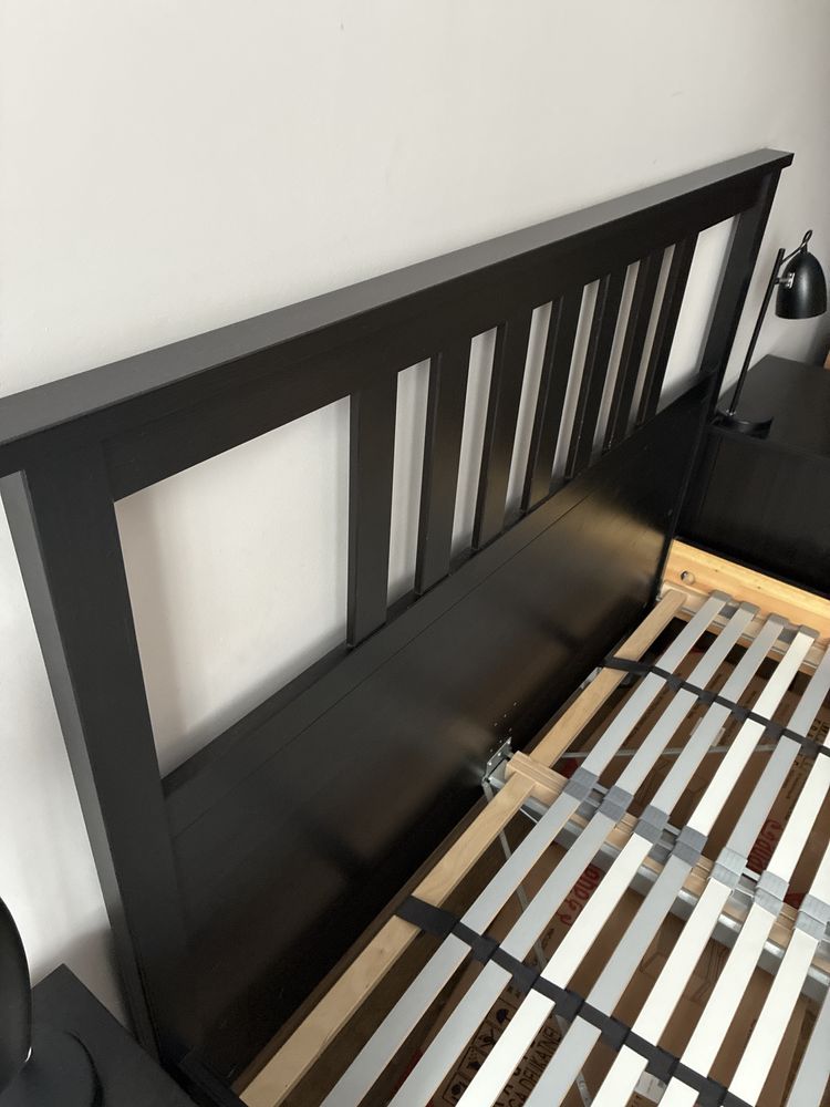 HEMNES łóżko 140x200cm + dwie szafki nocne