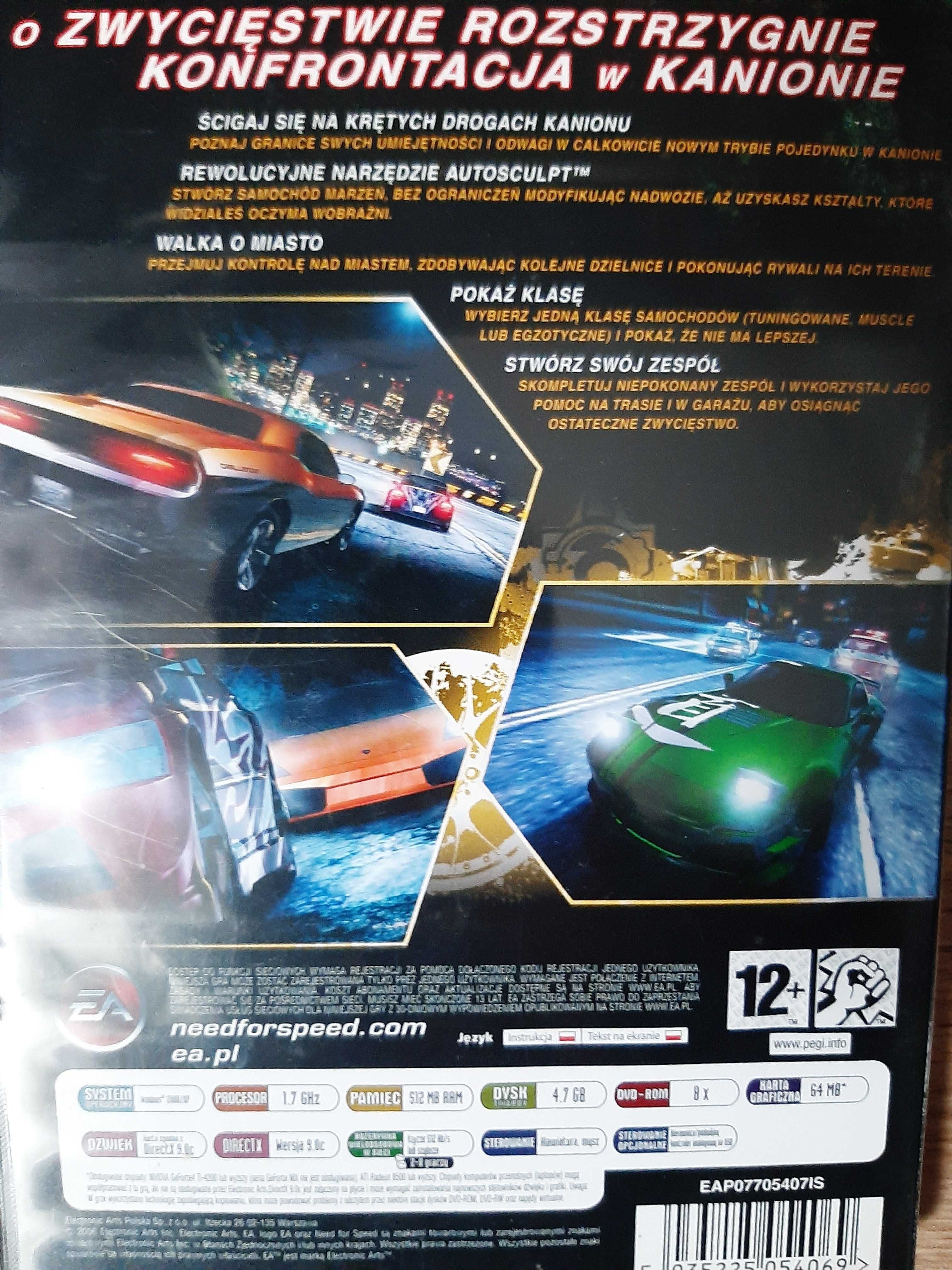 seria gier NEED FOR SPEED Carbon/UNDERCOVER/shift