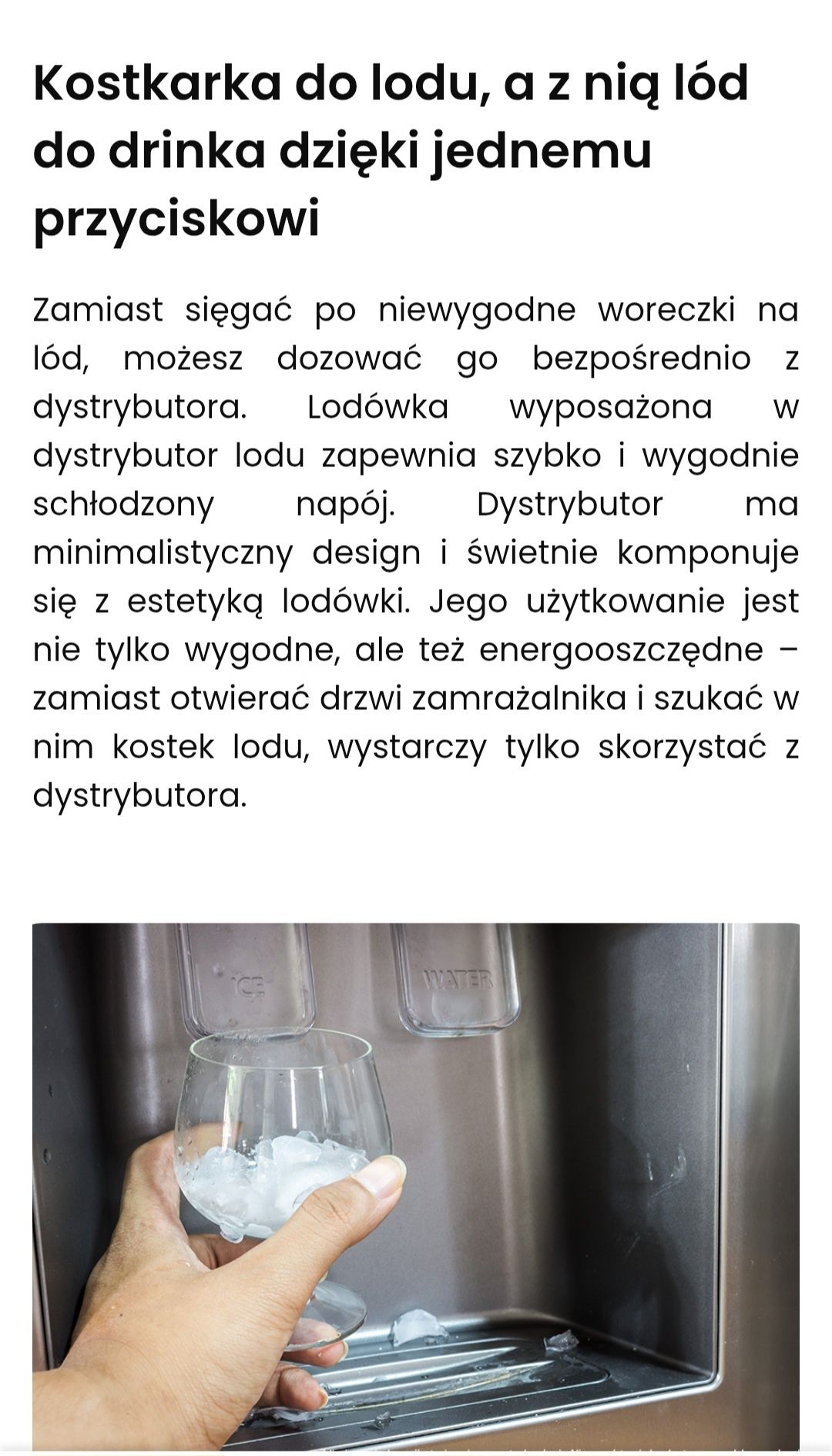 Lodowko zamrażarka LG z dystrybutorem wody i kostkarką do lodu