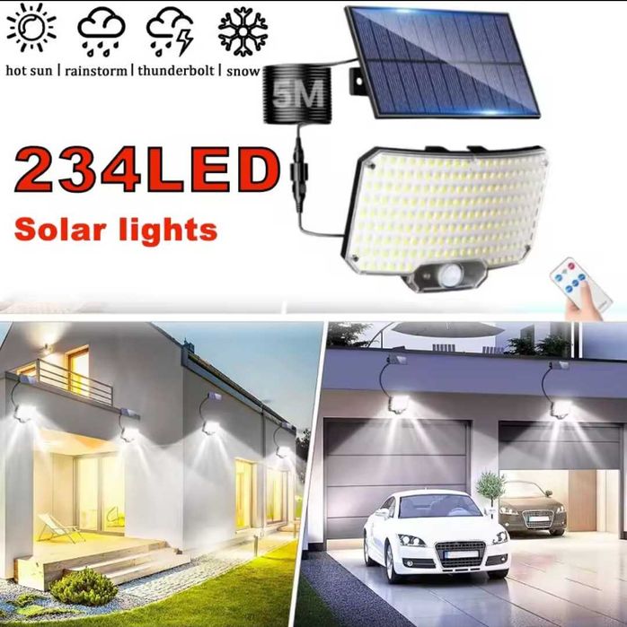 Світлодіодний 234 LED прожектор датчиком руху+ пульт