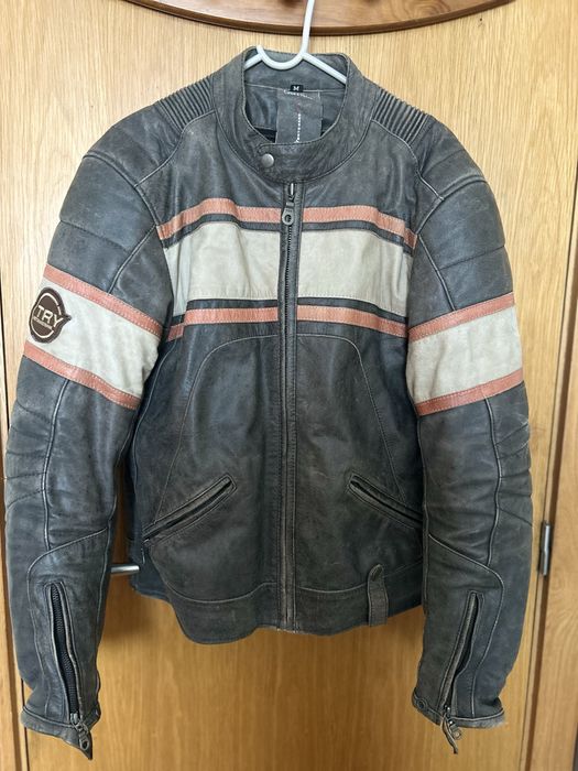 Casaco mota de pele Vintage