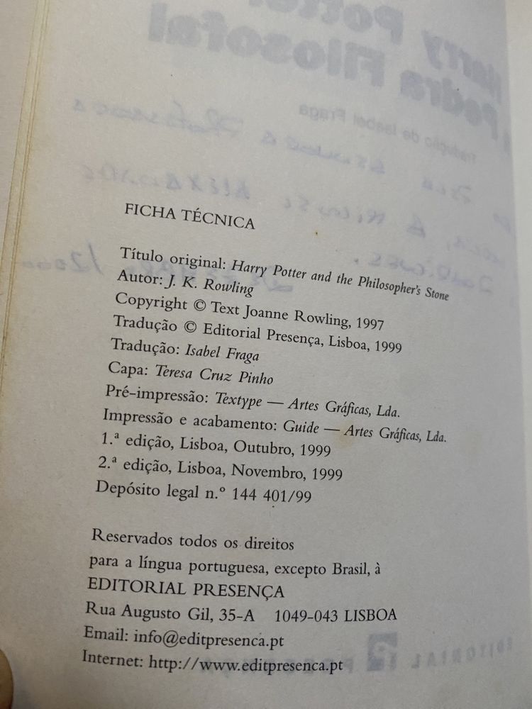 Harry Potter - primeiras edições