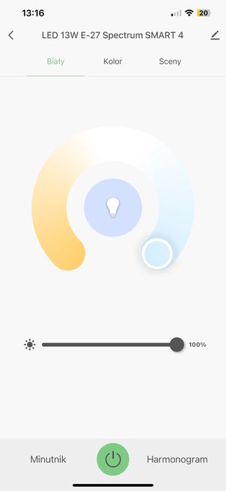 Lampa z piorkami biala