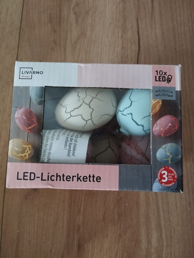 NOWE Lampki LED jajka wielkanocne dekoracje ozdoby Lidl