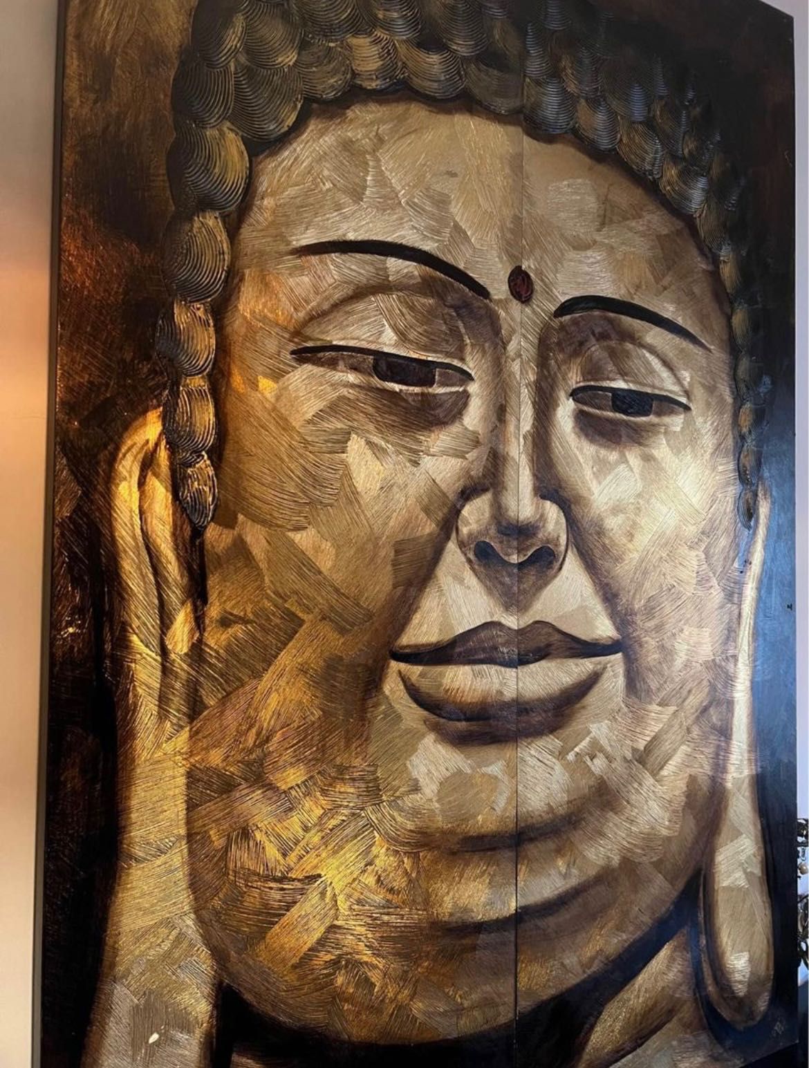 Quadro buda dourado