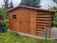 Domek ogrodowy, narzędziowy 3x3 z drewutnią 0,8m
