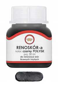 RENOSKÓR farba lakier do skóry Czarny Połysk 30 ml