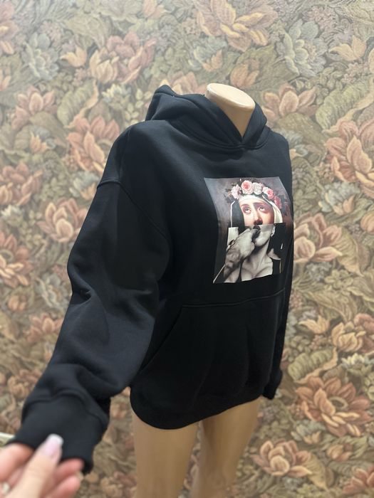 Худі на флісі з принтом