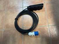 Extensão elétrica  monofásica 8 metros 3G2.5 CEE para tripla schuko