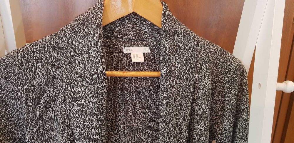 Sweter damski melanż szary XS