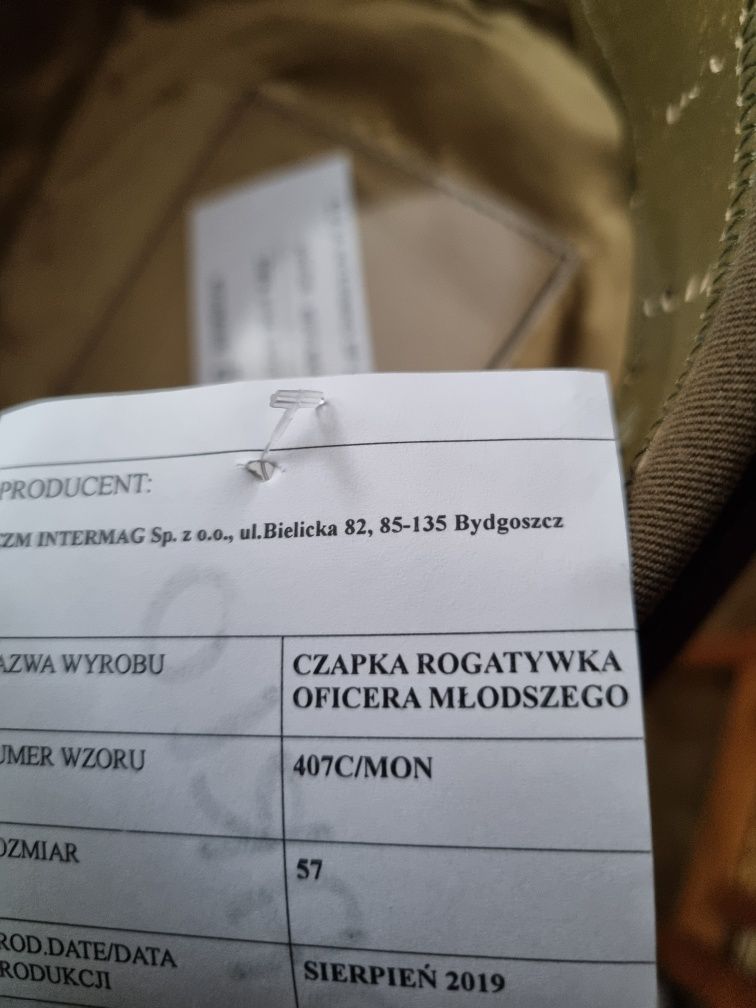 Czapka rogatywka