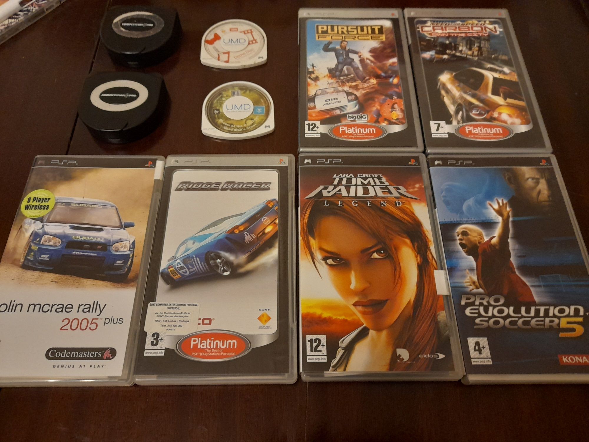 Jogos PSP Need for Speed, Pursuit, Lara Croft, PES, Rally, Piratas