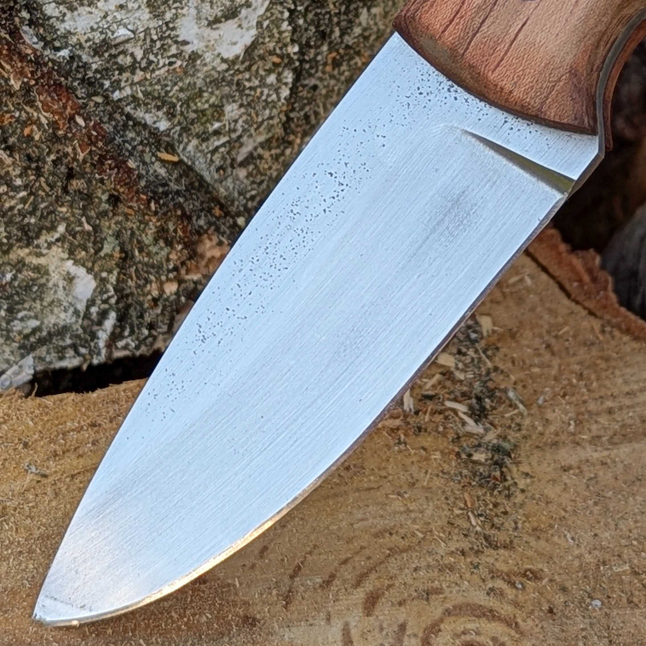 Nóż myśliwski survivalowy ręcznie robiony custom knife pochewka | D2