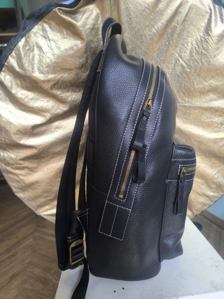 Рюкзак шкіряний Tommy Hilfiger чорний