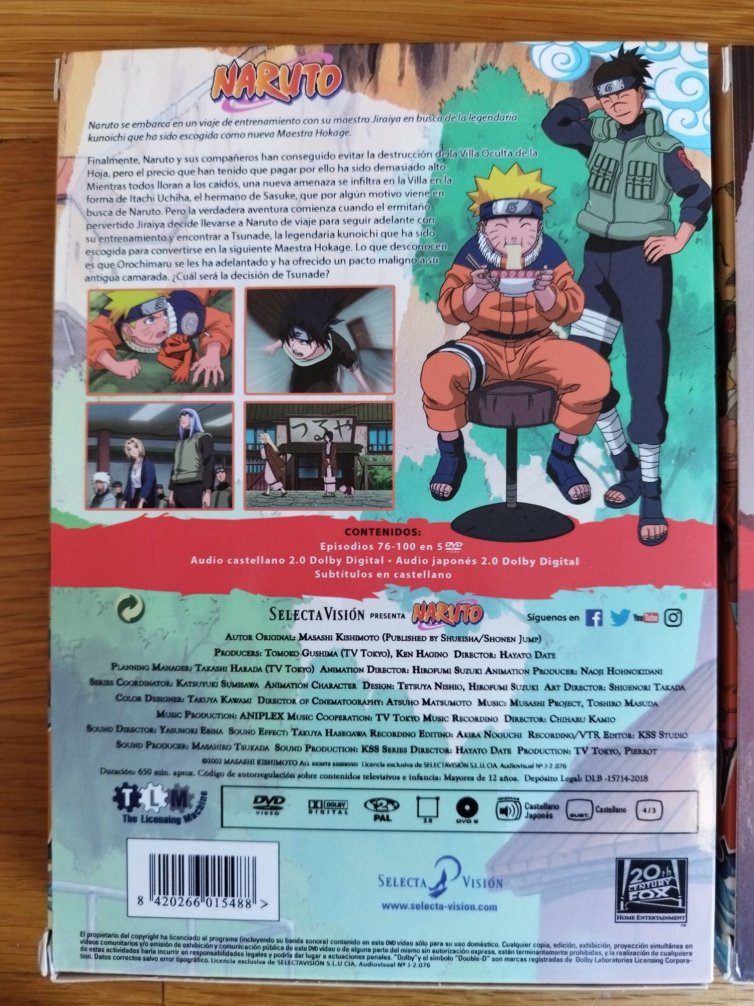 Lote de DVDs do Naruto