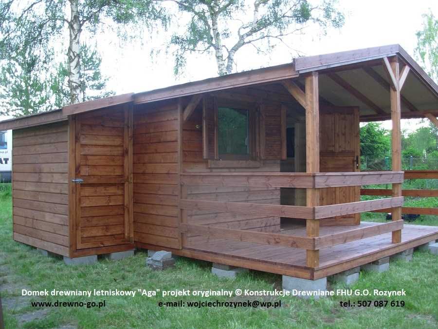 domek drewniany letniskowy Aga Lux 20 m2 z montaż +dojazd PAŹDZIERNIK