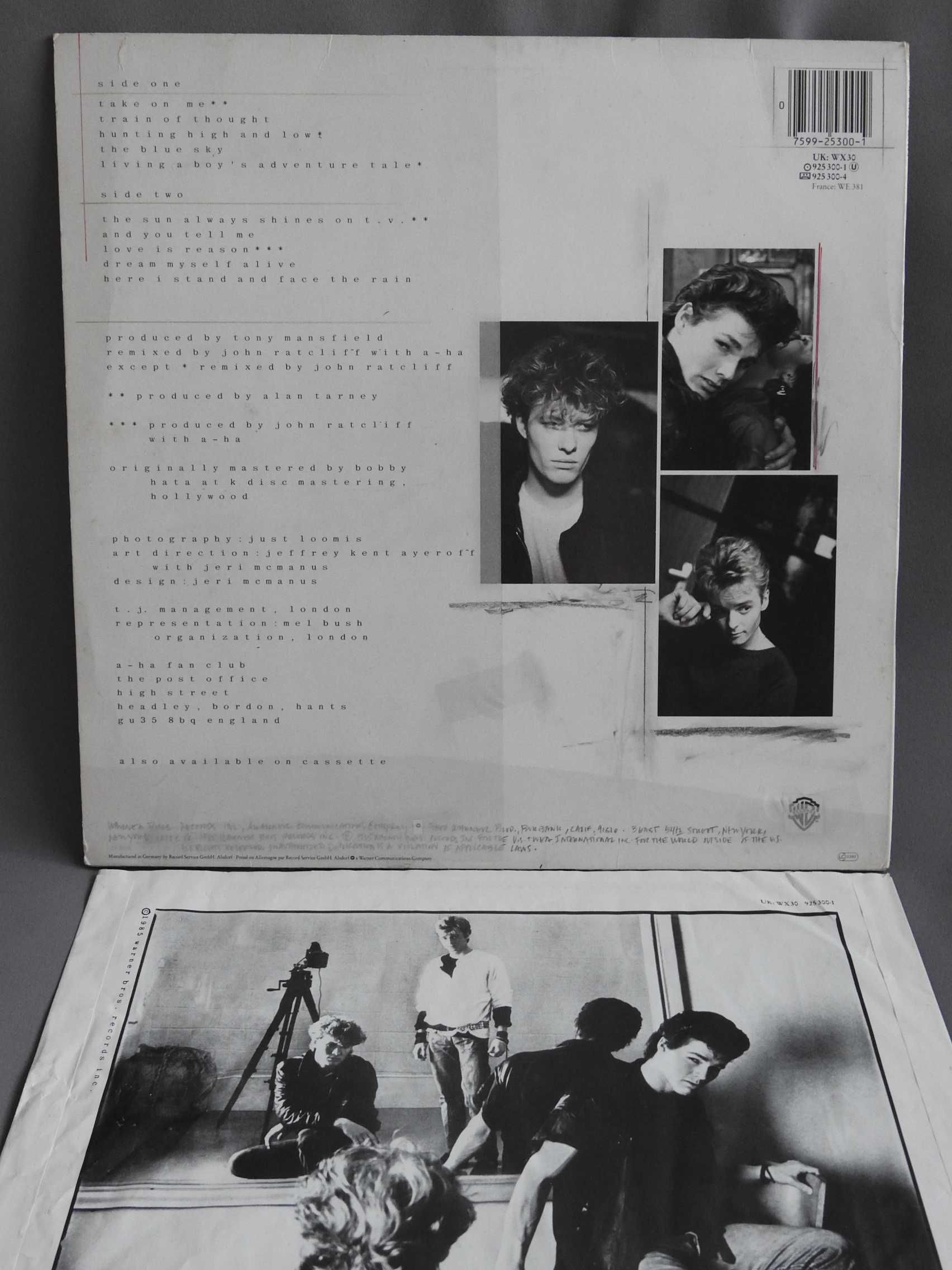 A-ha Hunting High And Low ‎LP 1985 Europe Германия пластинка EX 1press