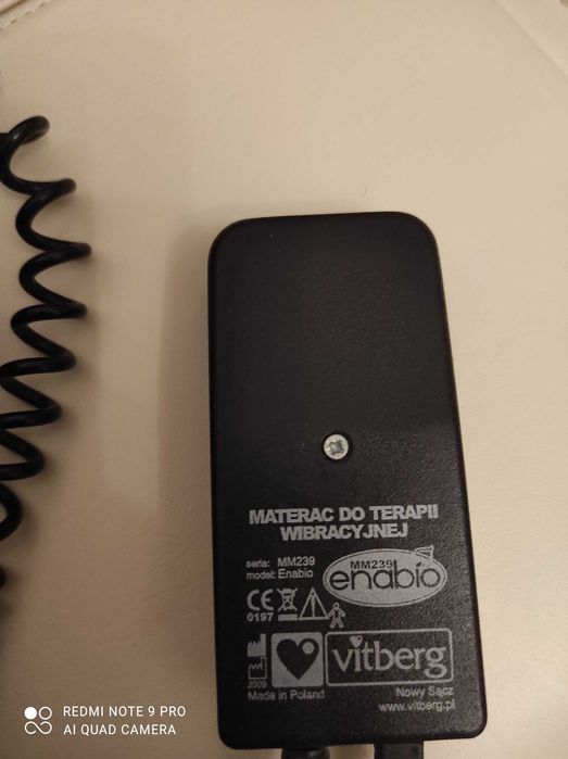 Materac do terapii wibracyjnej Vitberg Enabio z dodatkową poduszką