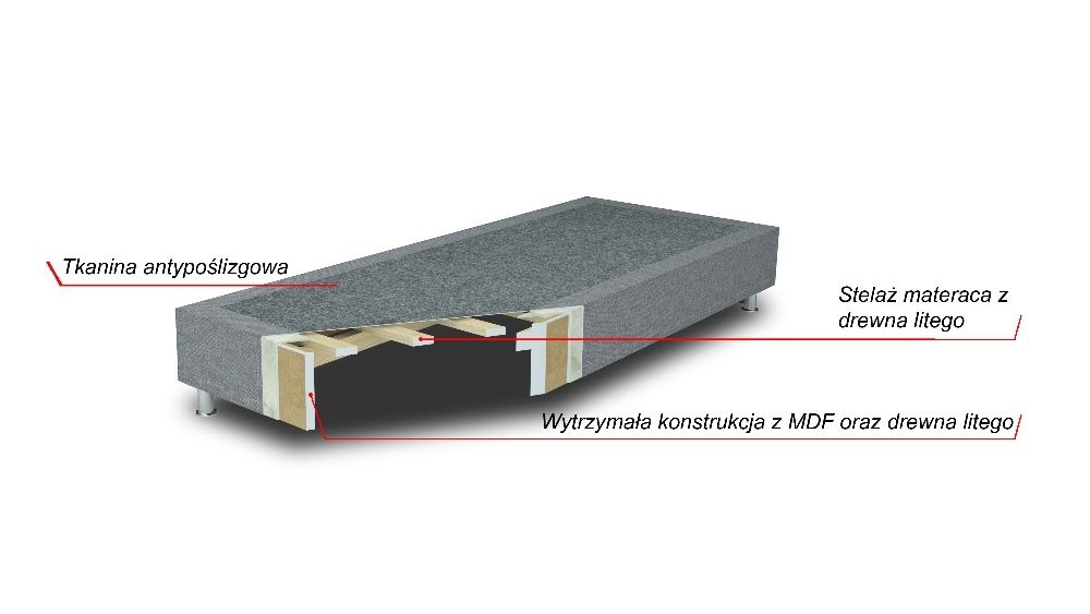 Łóżko Hotelowe RELAXODY Baza 80x200