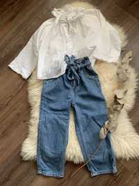Набір на дівчинку, джинси, сорочка на  4-5 років