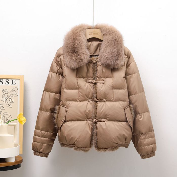 Куртка - пуховик на утином пуху с норковой отделкой