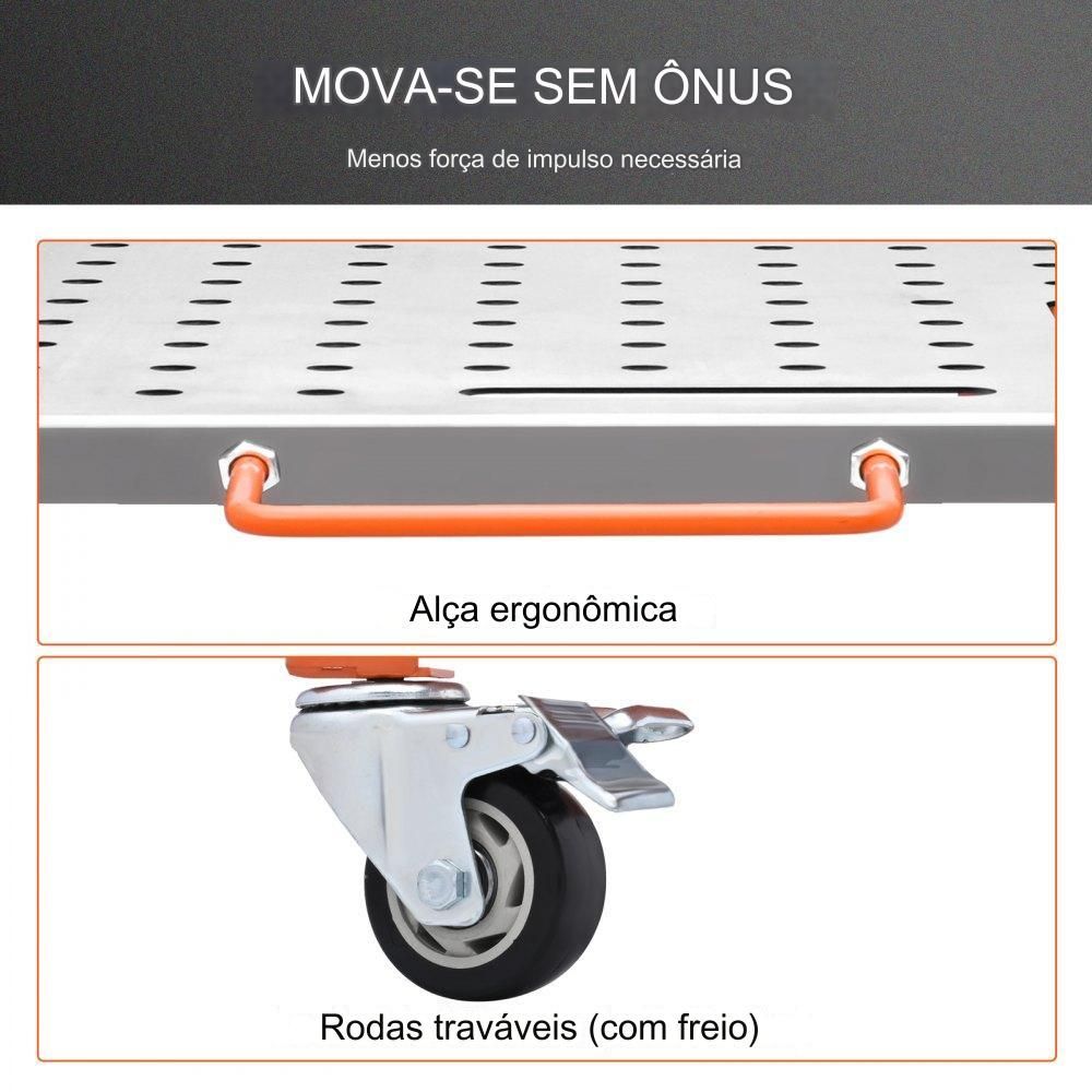 Mesa de Soldadura Móvel  91.4x45.7cm, Capacidade de 544kg