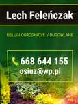 Usługi ogrodnicze, wycinka drzew, usługi koparko-ładowarką