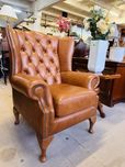Pełen elegancji i stylu FOTEL USZAK CHESTERFIELD - skóra naturalna :)