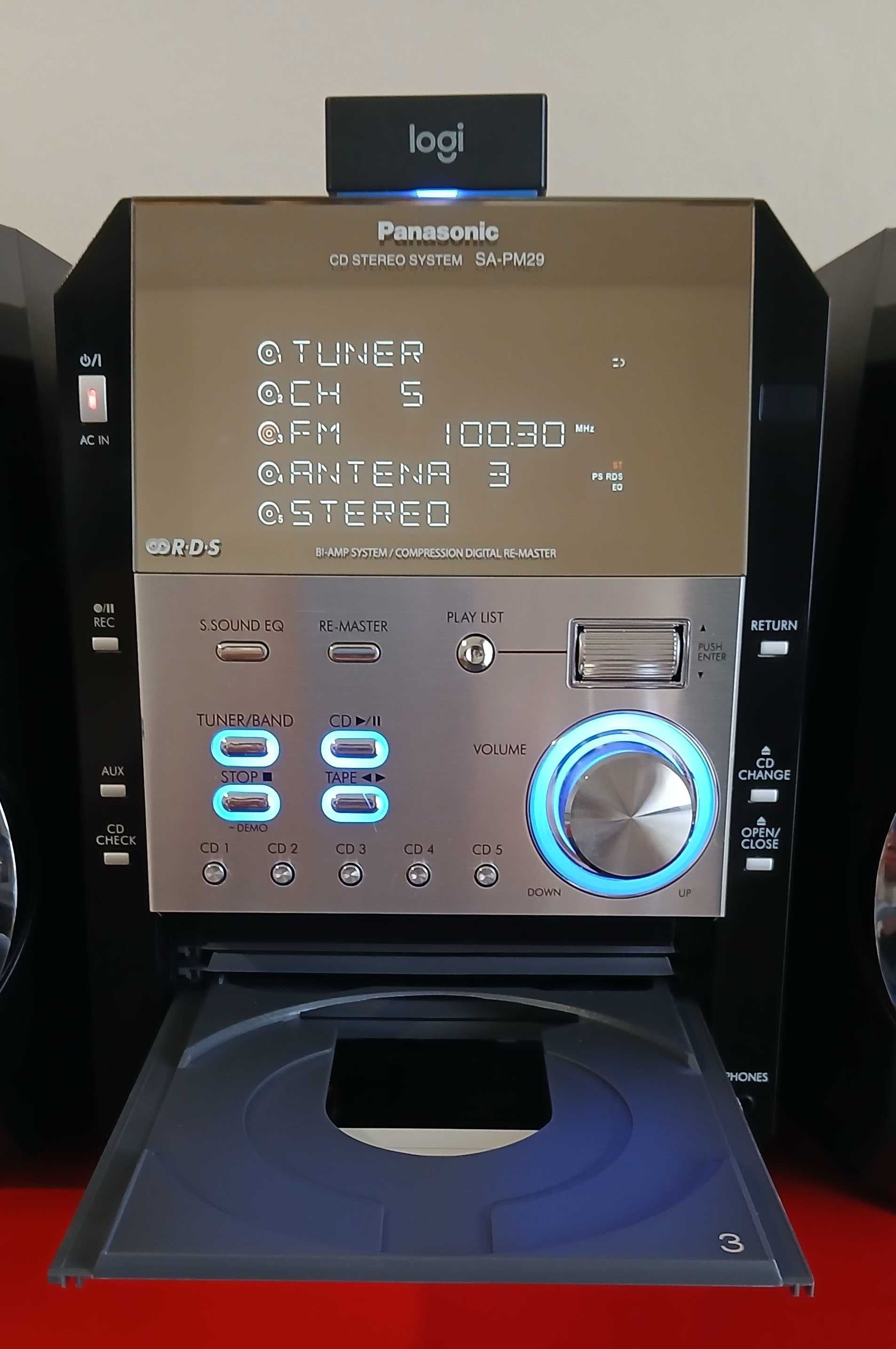 Sistema de Som Panasonic com Bluetooth 5.0 + Comando (IMPECÁVEL)